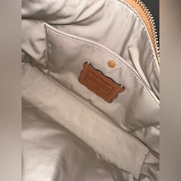 Coachtopia Alter/Ego Shoulder Bag In Checkerboard Upcrafted Leather Honey Brown - Picture 6 of 8